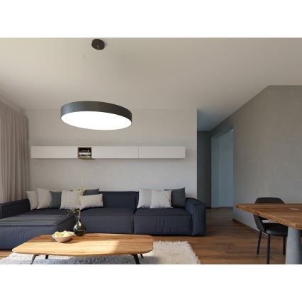 LED2 - LED ljusreglerad ljuskrona på textilsladd MONO LED/100W/230V 3000K/4000K svart