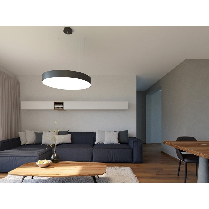 LED2 - LED ljusreglerad ljuskrona på textilsladd MONO LED/100W/230V 3000K/4000K svart