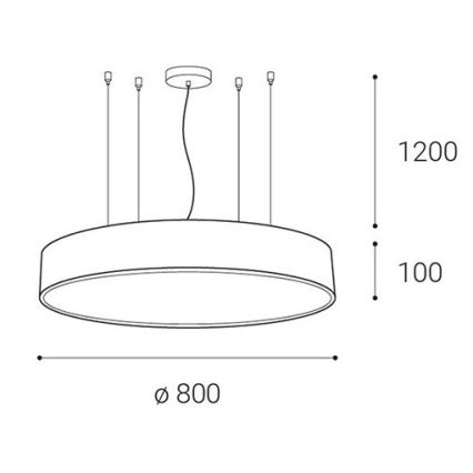 LED2 - LED ljusreglerad ljuskrona på textilsladd MONO LED/100W/230V 3000K/4000K svart