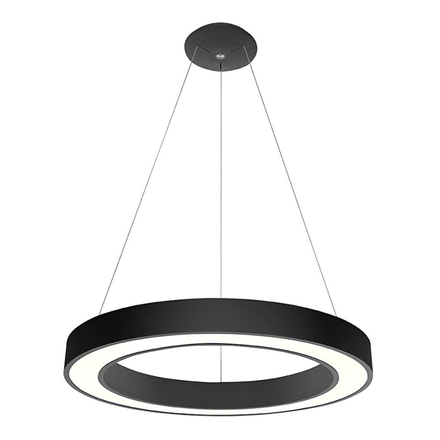 LED2 - LED ljusreglerad ljuskrona på textilsladd SATURN LED/50W/230V 3000K/4000K svart