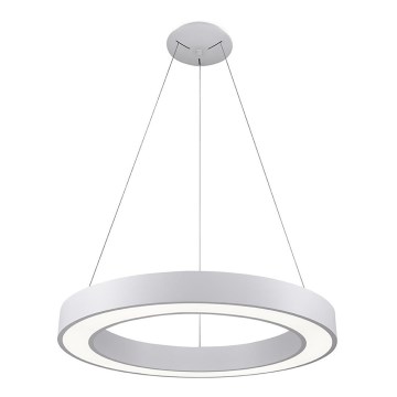 LED2 - LED ljusreglerad ljuskrona på textilsladd SATURN LED/50W/230V 3000K/4000K vit