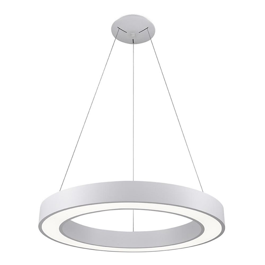 LED2 - LED ljusreglerad ljuskrona på textilsladd SATURN LED/50W/230V 3000K/4000K vit