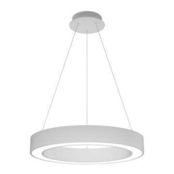 LED2 - LED ljusreglerad ljuskrona på textilsladd SATURN LED/50W/230V 3000K/4000K vit