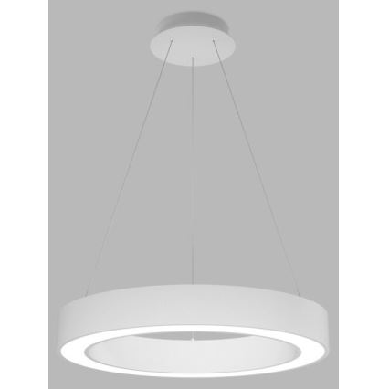 LED2 - LED ljusreglerad ljuskrona på textilsladd SATURN LED/50W/230V 3000K/4000K vit