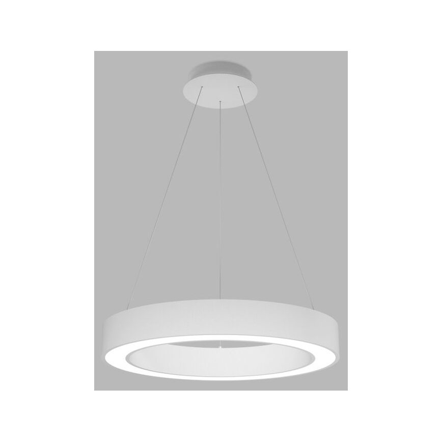 LED2 - LED ljusreglerad ljuskrona på textilsladd SATURN LED/50W/230V 3000K/4000K vit