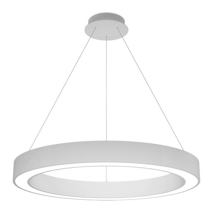 LED2 - LED ljusreglerad ljuskrona på textilsladd SATURN LED/60W/230V 3000K/4000K vit