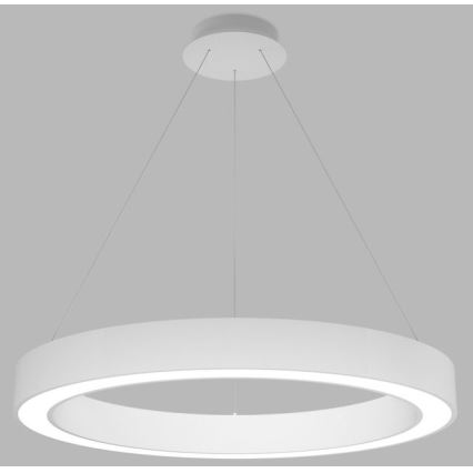 LED2 - LED ljusreglerad ljuskrona på textilsladd SATURN LED/60W/230V 3000K/4000K vit