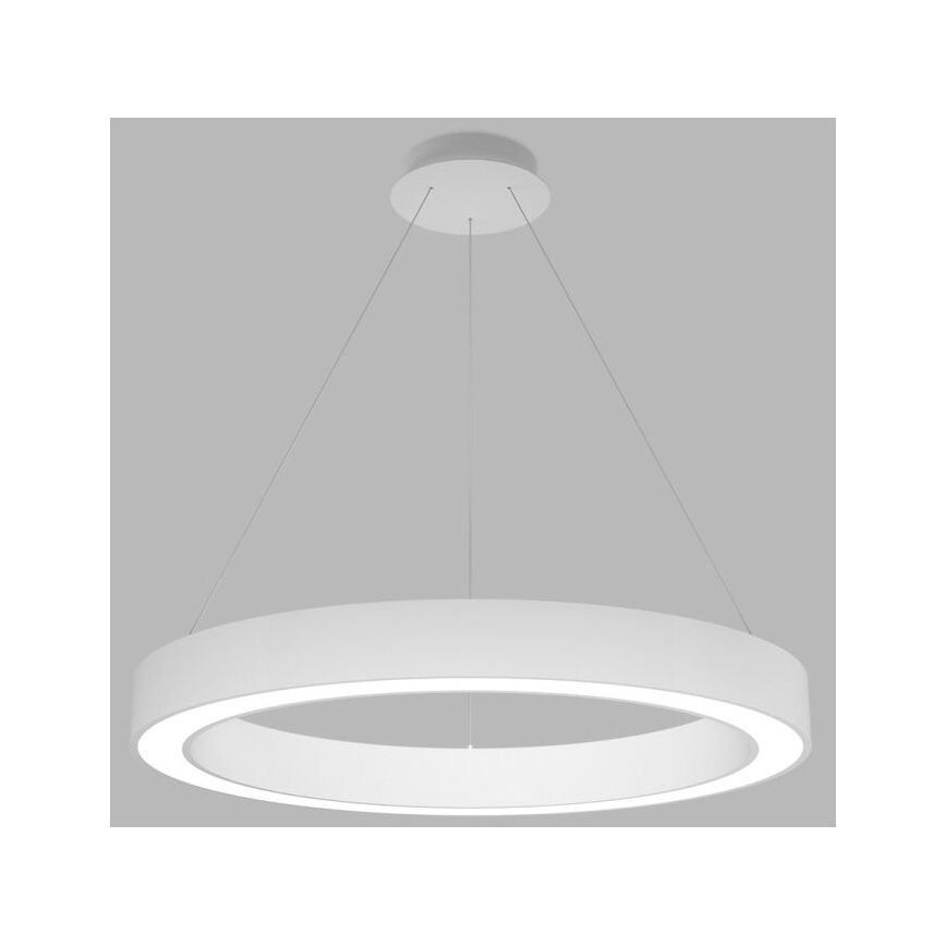 LED2 - LED ljusreglerad ljuskrona på textilsladd SATURN LED/60W/230V 3000K/4000K vit