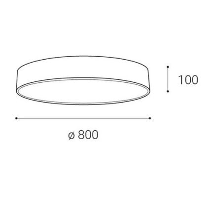 LED2 - LED ljusreglerad taklampa MONO LED/100W/230V 3000K/4000K svart