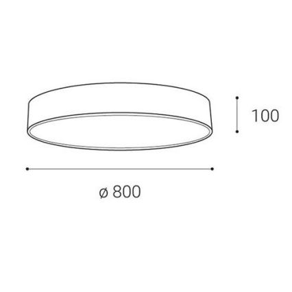 LED2 - LED ljusreglerad taklampa MONO LED/100W/230V 3000K/4000K vit