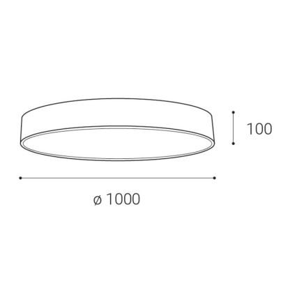 LED2 - LED ljusreglerad taklampa MONO LED/153W/230V 3000K/4000K svart