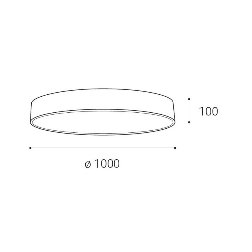 LED2 - LED ljusreglerad taklampa MONO LED/153W/230V 3000K/4000K svart