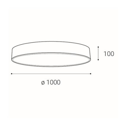 LED2 - LED ljusreglerad taklampa MONO LED/153W/230V 3000K/4000K vit