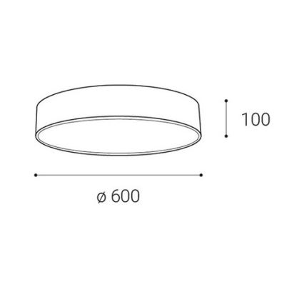 LED2 - LED ljusreglerad taklampa MONO LED/60W/230V 3000K/4000K svart