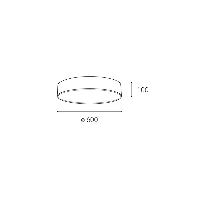 LED2 - LED ljusreglerad taklampa MONO LED/60W/230V 3000K/4000K svart