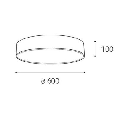 LED2 - LED ljusreglerad taklampa MONO LED/60W/230V 3000K/4000K vit