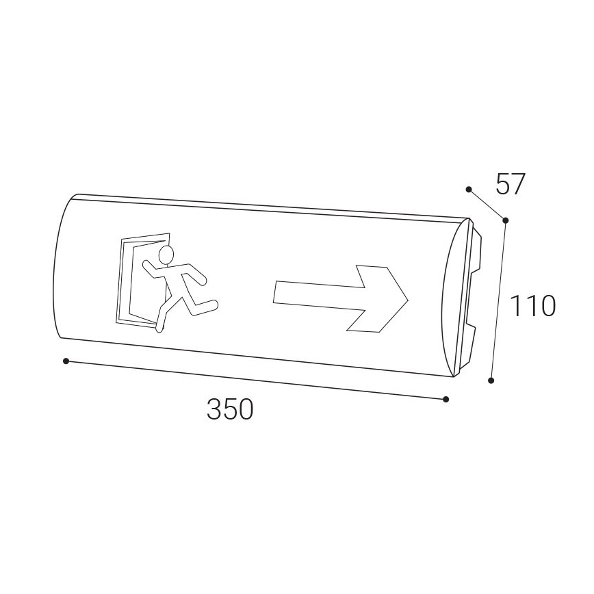 LED2 - LED nödbelysning SAFE ON LED/3W/3,6V 6000K IP65