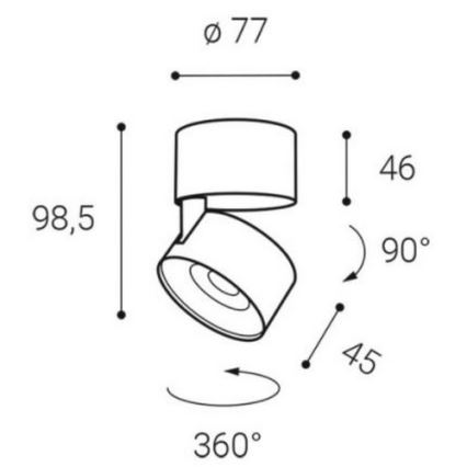 LED2 - LED Spotlight KLIP ON LED/11W/230V vit