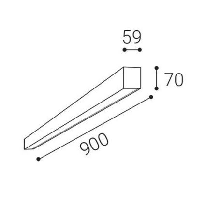 LED2 - LED takarmatur NOLI LED/30W/230V 3000/3500/4000K 90 cm vit