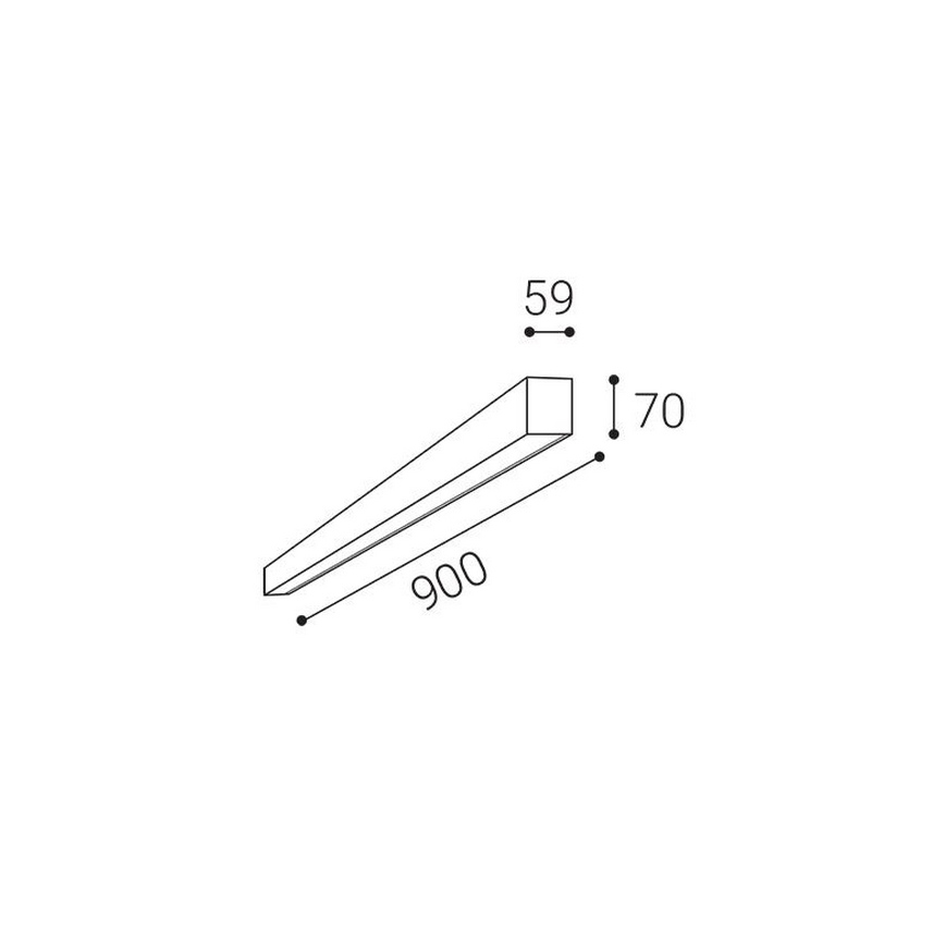 LED2 - LED takarmatur NOLI LED/30W/230V 3000/3500/4000K 90 cm vit