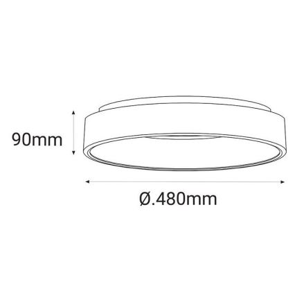 LED2 - LED Takbelysning BELLA LED/40W/230V 3000/4000K svart