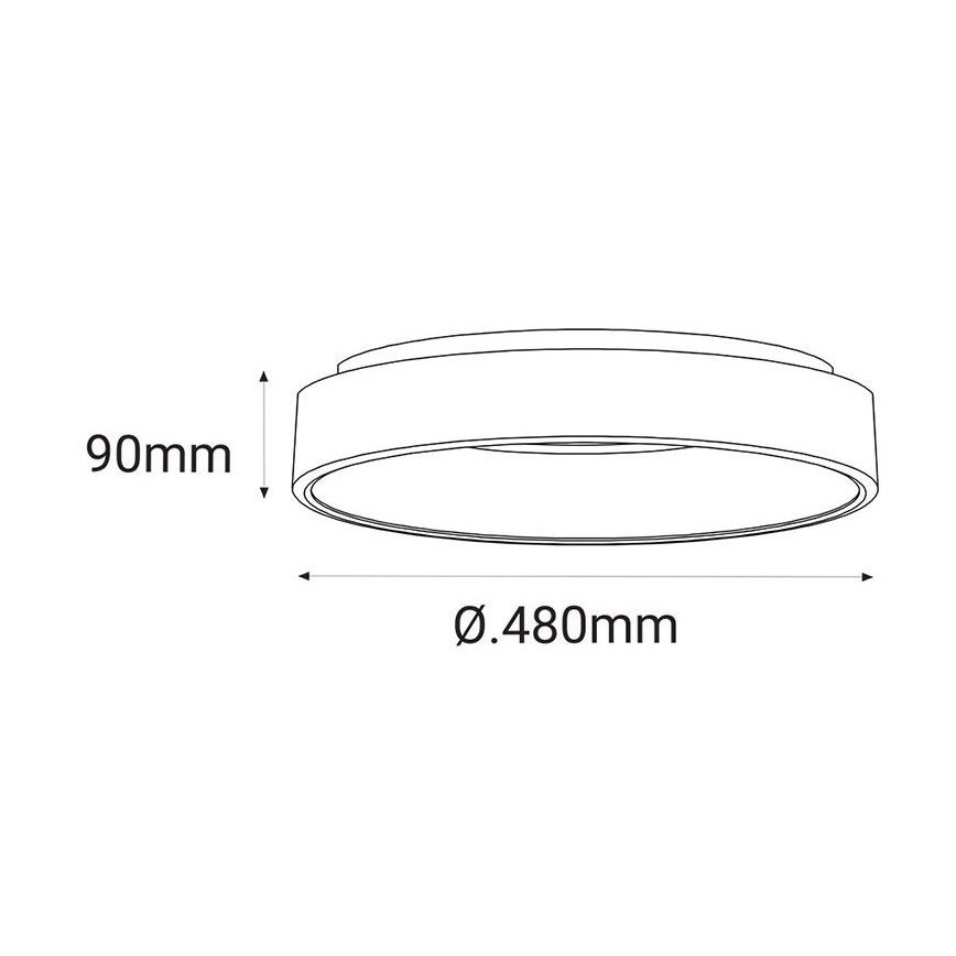 LED2 - LED Takbelysning BELLA LED/40W/230V 3000/4000K svart