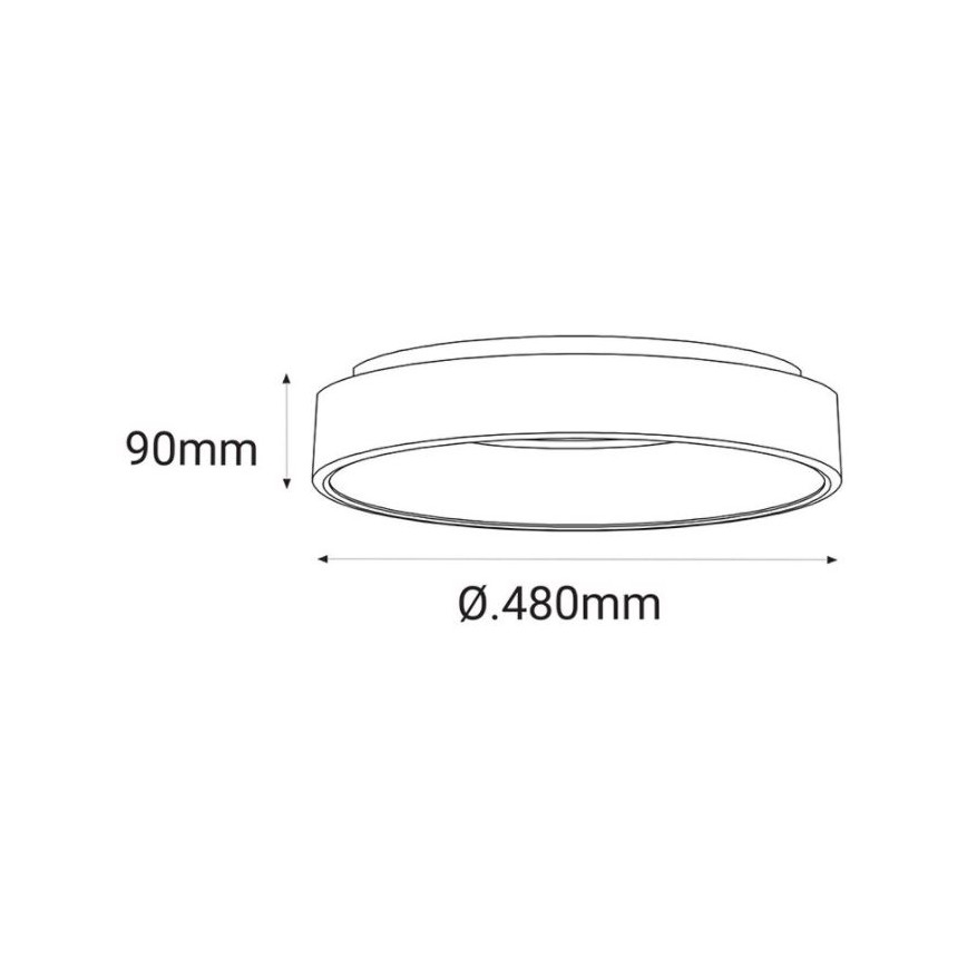LED2 - LED Takbelysning BELLA LED/40W/230V 3000/4000K vit