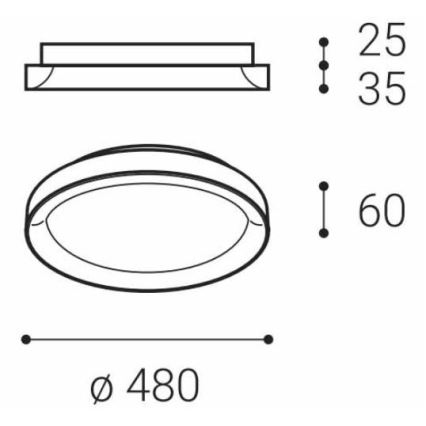 LED2 - LED Takbelysning BELLA SLIM LED/38W/230V 3000/4000K svart