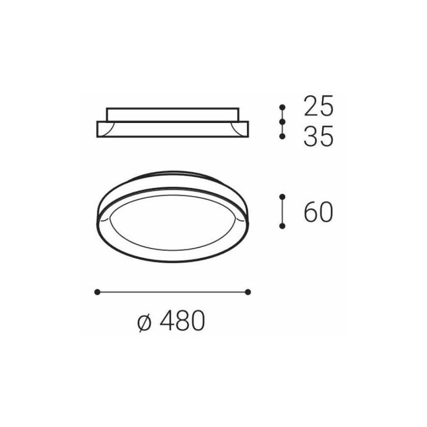 LED2 - LED Takbelysning BELLA SLIM LED/38W/230V 3000/4000K svart