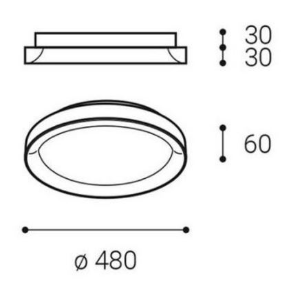LED2 - LED Takbelysning BELLA SLIM LED/38W/230V 3000/4000K vit