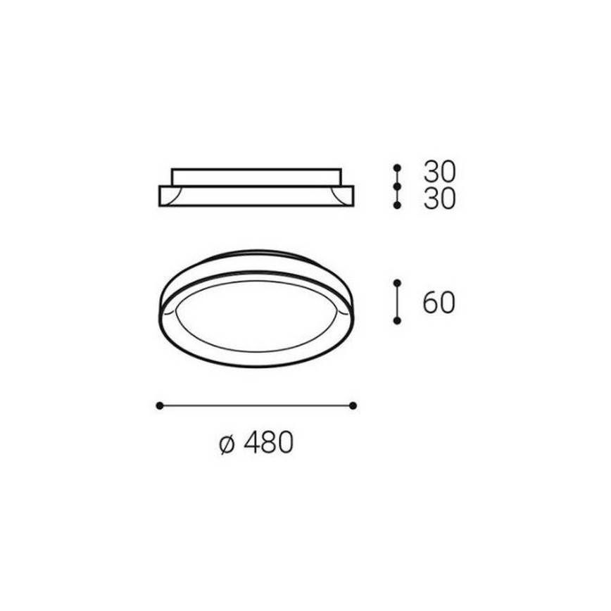 LED2 - LED Takbelysning BELLA SLIM LED/38W/230V 3000/4000K vit
