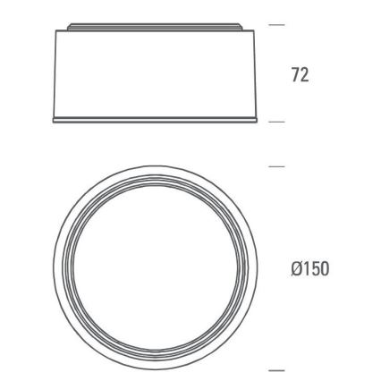 LED2 - LED Takbelysning knappar LED/17W/230V silver