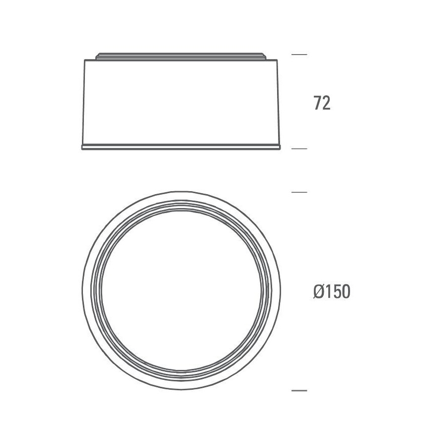 LED2 - LED Takbelysning knappar LED/17W/230V silver