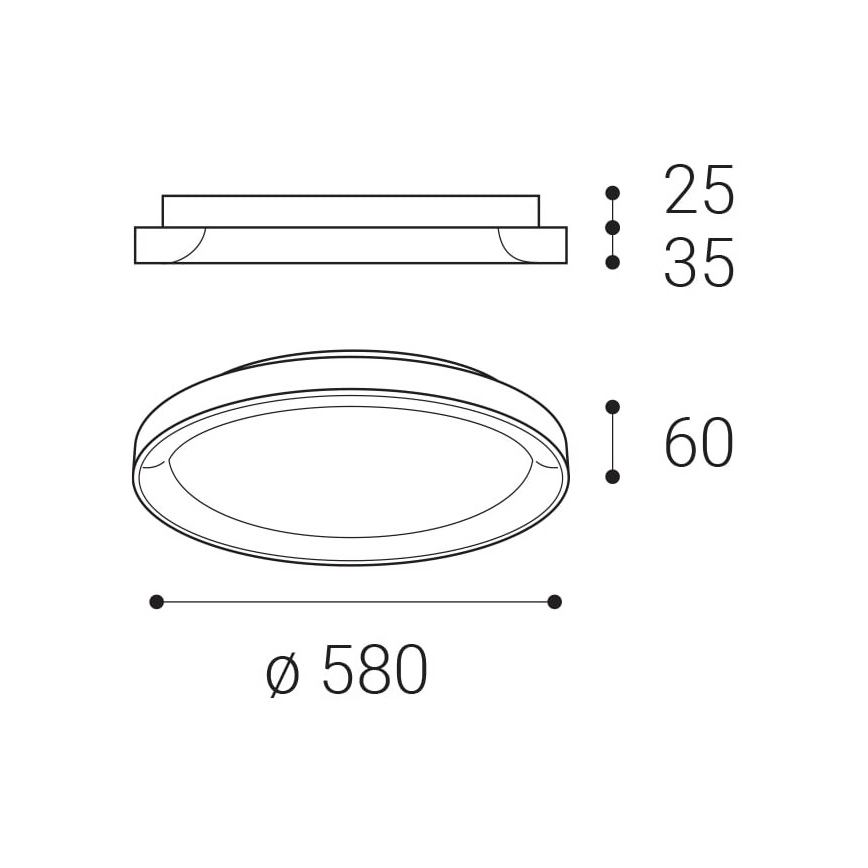 LED2 - LED taklampa BELLA LED/48W/230V 3000K/4000K brun