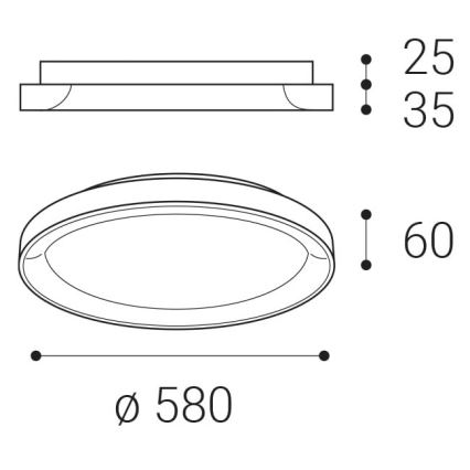 LED2 - LED taklampa BELLA LED/48W/230V 3000K/4000K svart