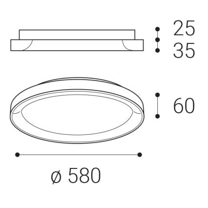 LED2 - LED taklampa BELLA LED/48W/230V 3000K/4000K vit