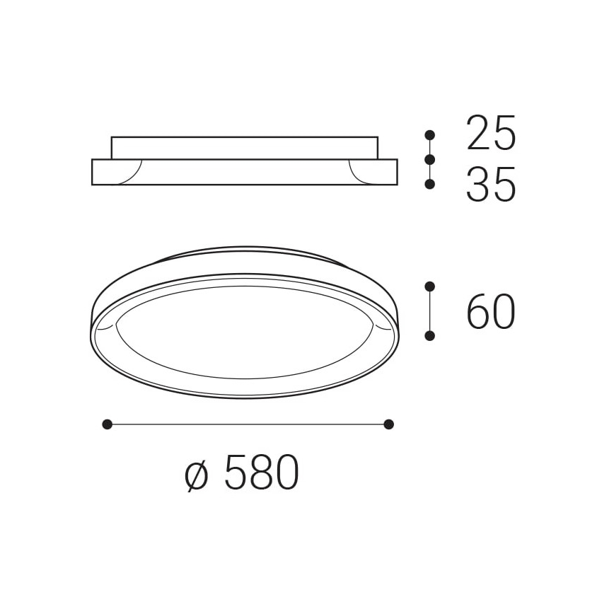 LED2 - LED taklampa BELLA LED/48W/230V 3000K/4000K vit