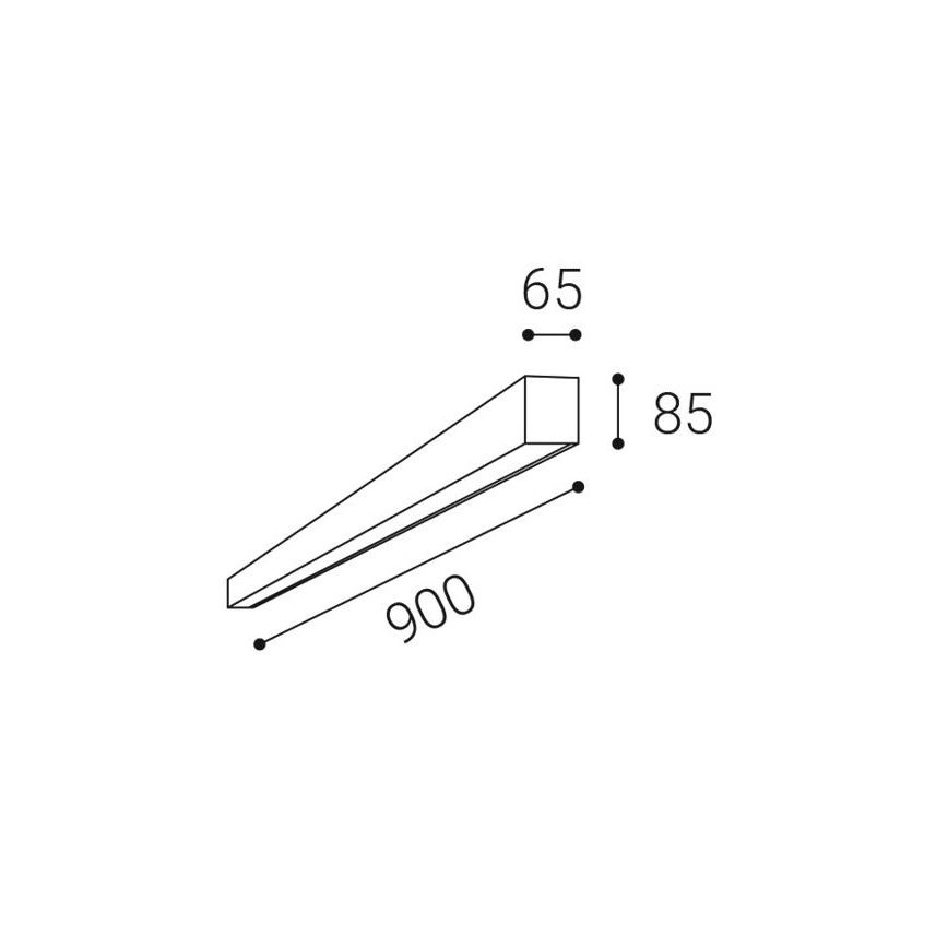 LED2 - LED taklampa LINO LED/24W/230V 3000/3500/4000K 90 cm vit