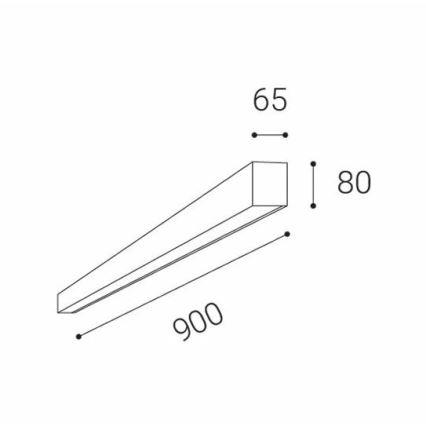 LED2 - LED taklampa LINO LED/24W/230V 3000K/3500K/4000K svart 90 cm