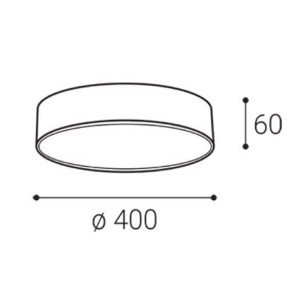 LED2 - LED taklampa MONO SLIM LED/30W/230V 3000/4000K Ø 40 cm vit