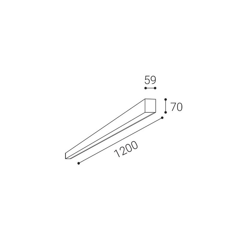 LED2 - LED taklampa NOLI LED/40W/230V 3000/3500/4000K 120 cm svart