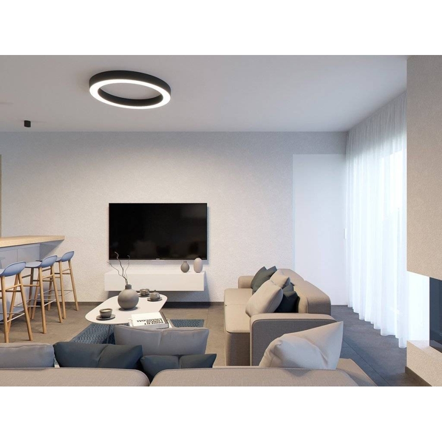 LED2 - LED taklampa SATURN LED/80W/230V 3000K/4000K svart