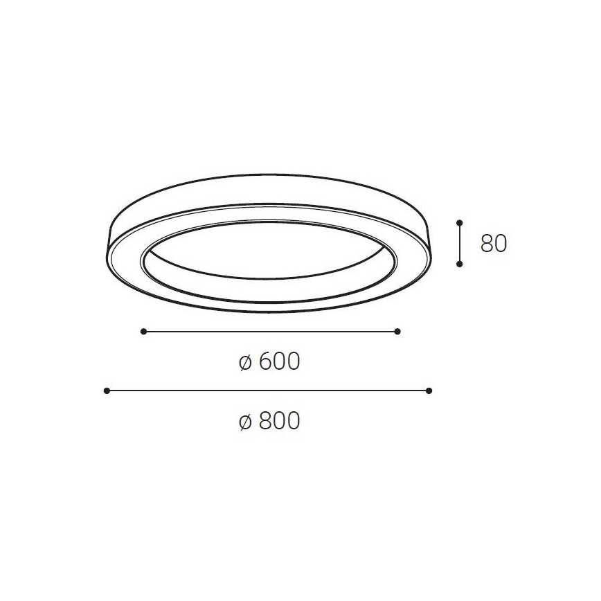 LED2 - LED taklampa SATURN LED/80W/230V 3000K/4000K svart