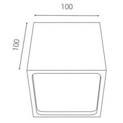 LED2 - LED Utomhus Takbelysning CUBE LED/12W/230V antracit IP54