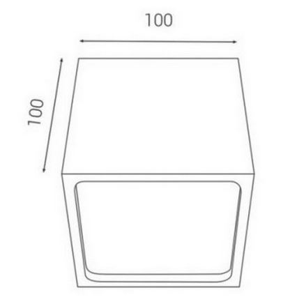 LED2 - LED Utomhus Takbelysning CUBE LED/12W/230V vit