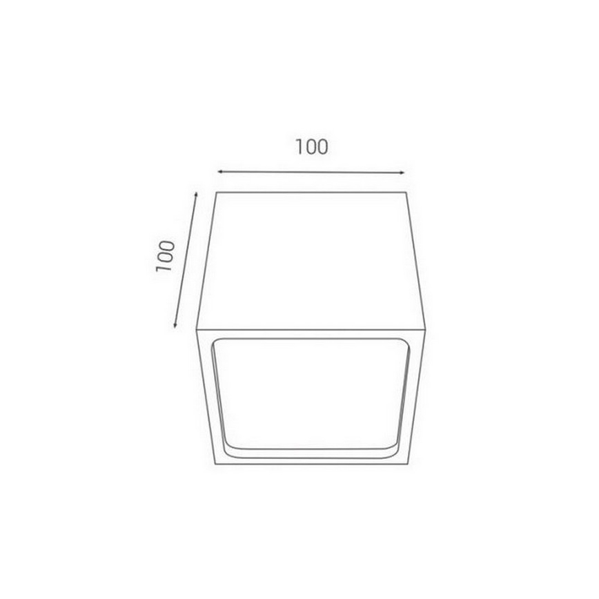 LED2 - LED Utomhus Takbelysning CUBE LED/12W/230V vit