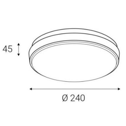 LED2 - LED Utomhus Takbelysning LUNA LED/25W/230V  IP54 rund
