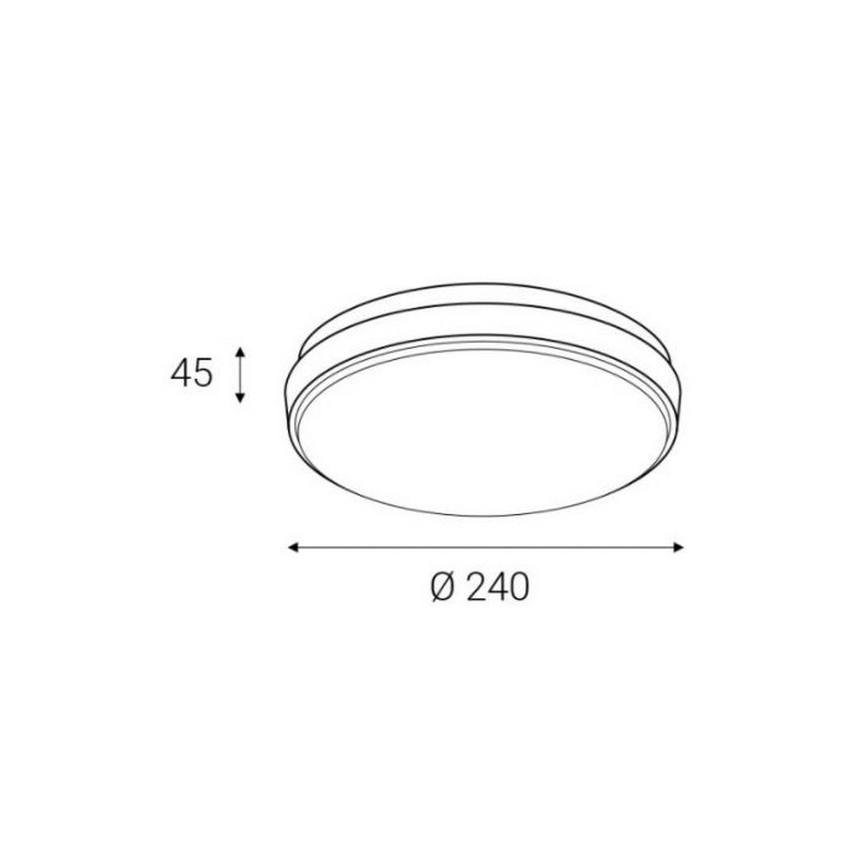 LED2 - LED Utomhus Takbelysning LUNA LED/25W/230V  IP54 rund