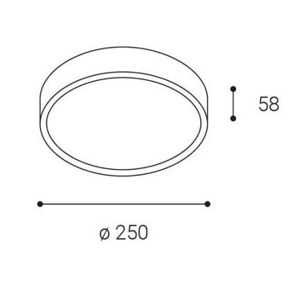 LED2 - LED Utomhus taklampa MIRA LED/18W/230V IP65 svart