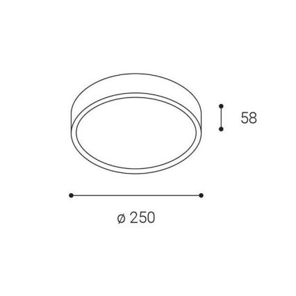 LED2 - LED Utomhus taklampa MIRA LED/18W/230V IP65 vit